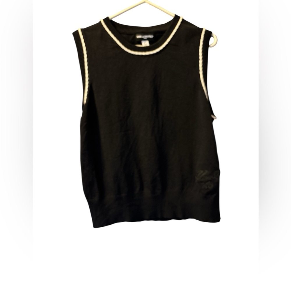 Karl Lagerfeld Black and White Women’s Sweater XL
